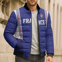 Custom World Football 2026 France Bomber Puffer Jacket Allez Les Bleus Go Champions