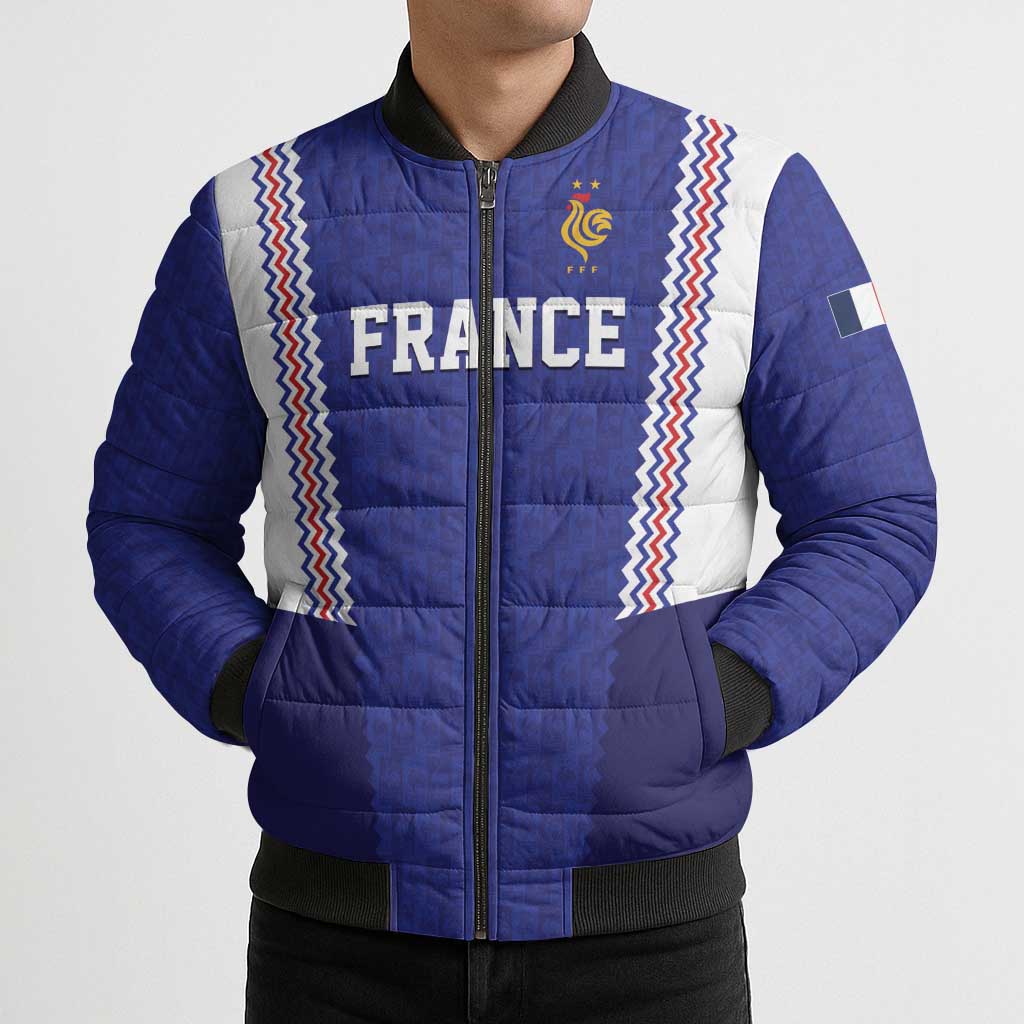 Custom World Football 2026 France Bomber Puffer Jacket Allez Les Bleus Go Champions