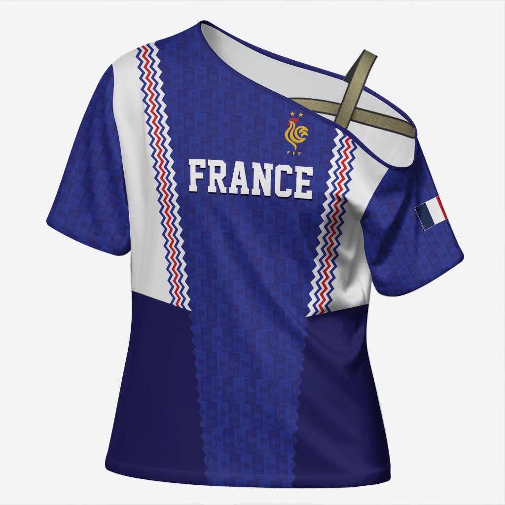 Custom World Football 2026 France Cross Shoulder Shirt Allez Les Bleus Go Champions