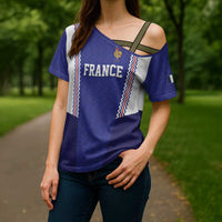 Custom World Football 2026 France Cross Shoulder Shirt Allez Les Bleus Go Champions