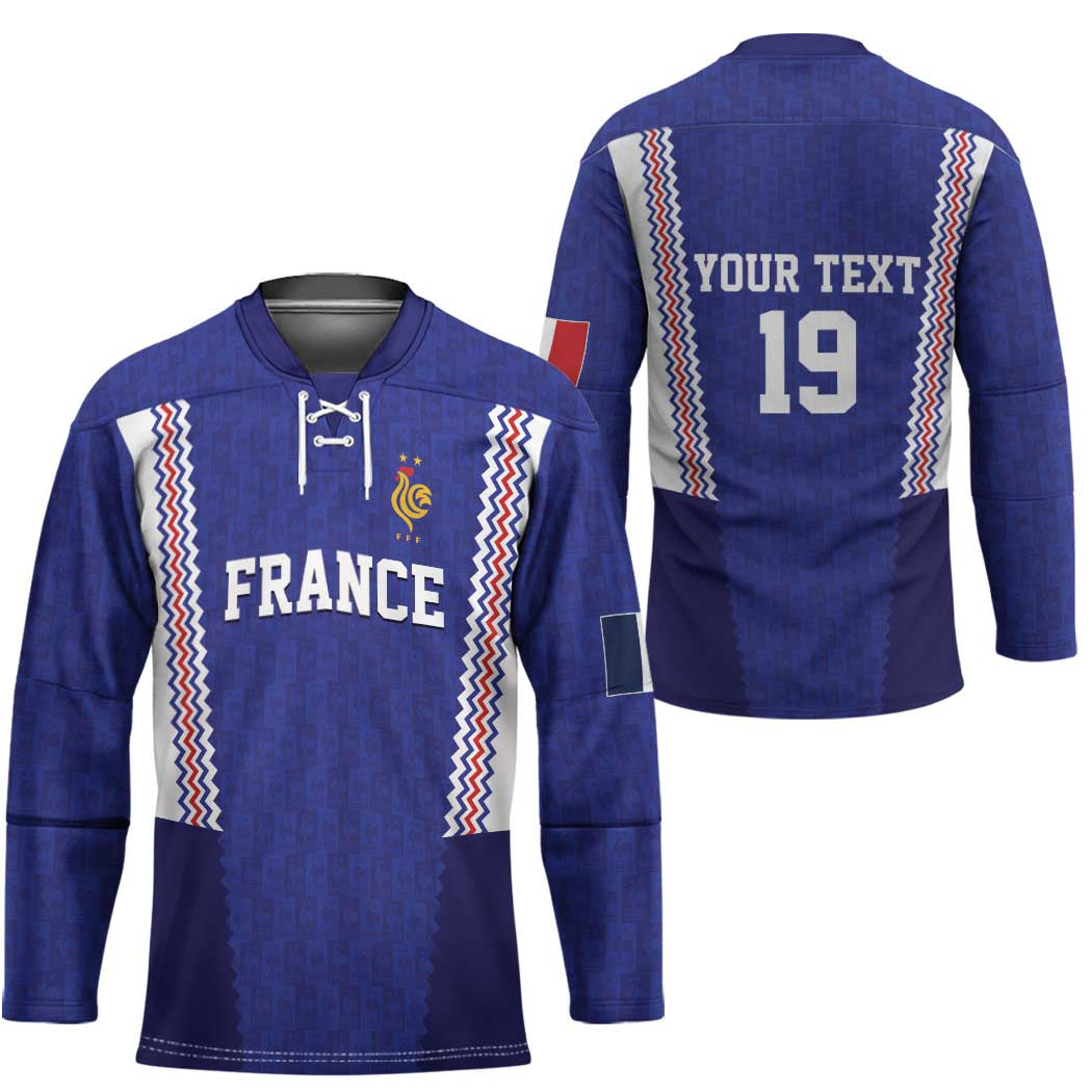Custom World Football 2026 France Hockey Jersey Allez Les Bleus Go Champions