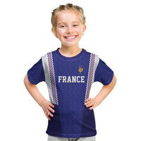 Custom World Football 2026 France Kid T Shirt Allez Les Bleus Go Champions
