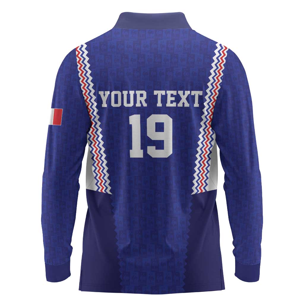 Custom World Football 2026 France Long Sleeve Polo Shirt Allez Les Bleus Go Champions
