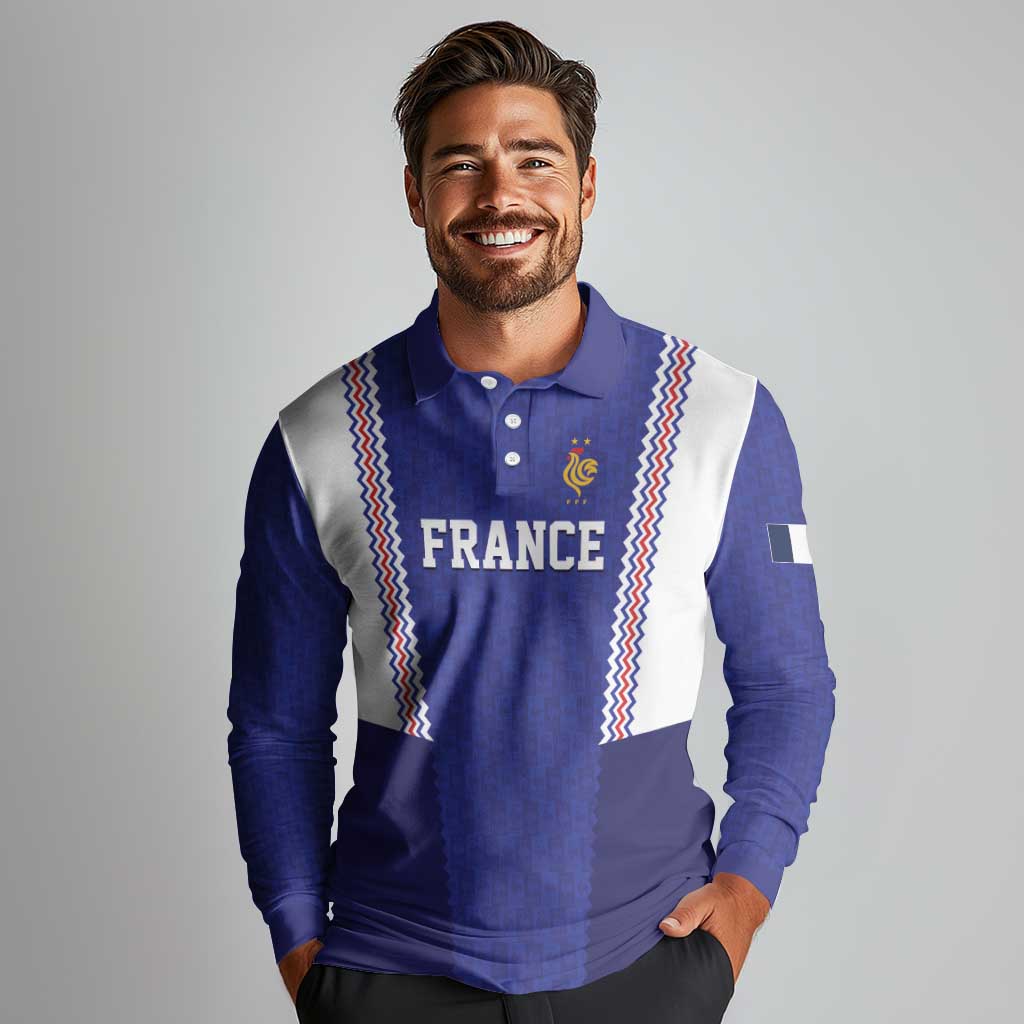 Custom World Football 2026 France Long Sleeve Polo Shirt Allez Les Bleus Go Champions