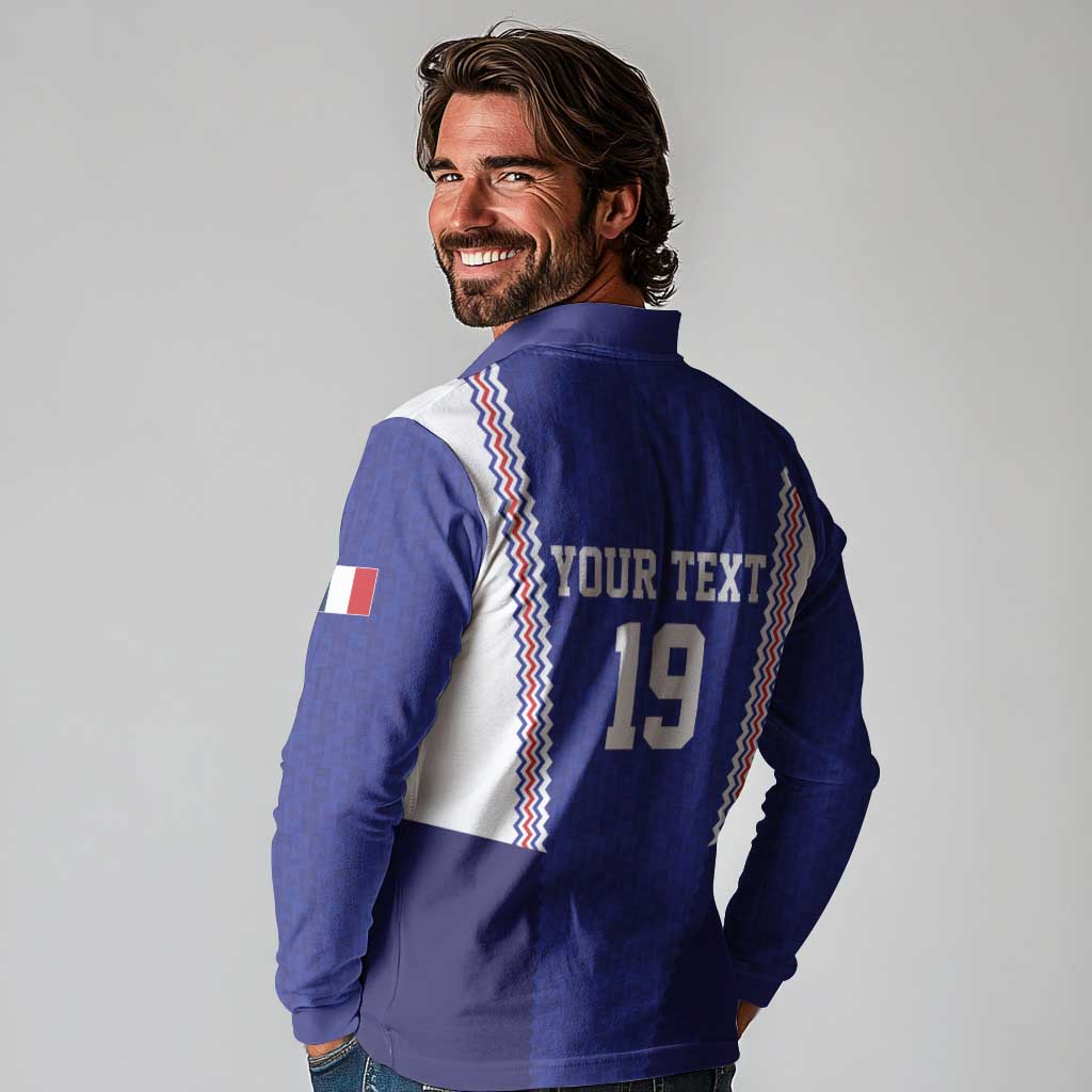 Custom World Football 2026 France Long Sleeve Polo Shirt Allez Les Bleus Go Champions