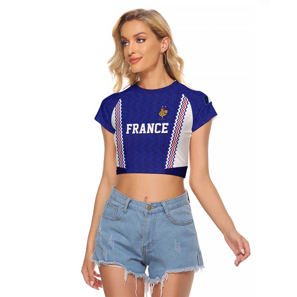 Custom World Football 2026 France Raglan Cropped T Shirt Allez Les Bleus Go Champions