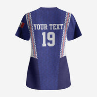 Custom World Football 2026 France Scrub Top Allez Les Bleus Go Champions