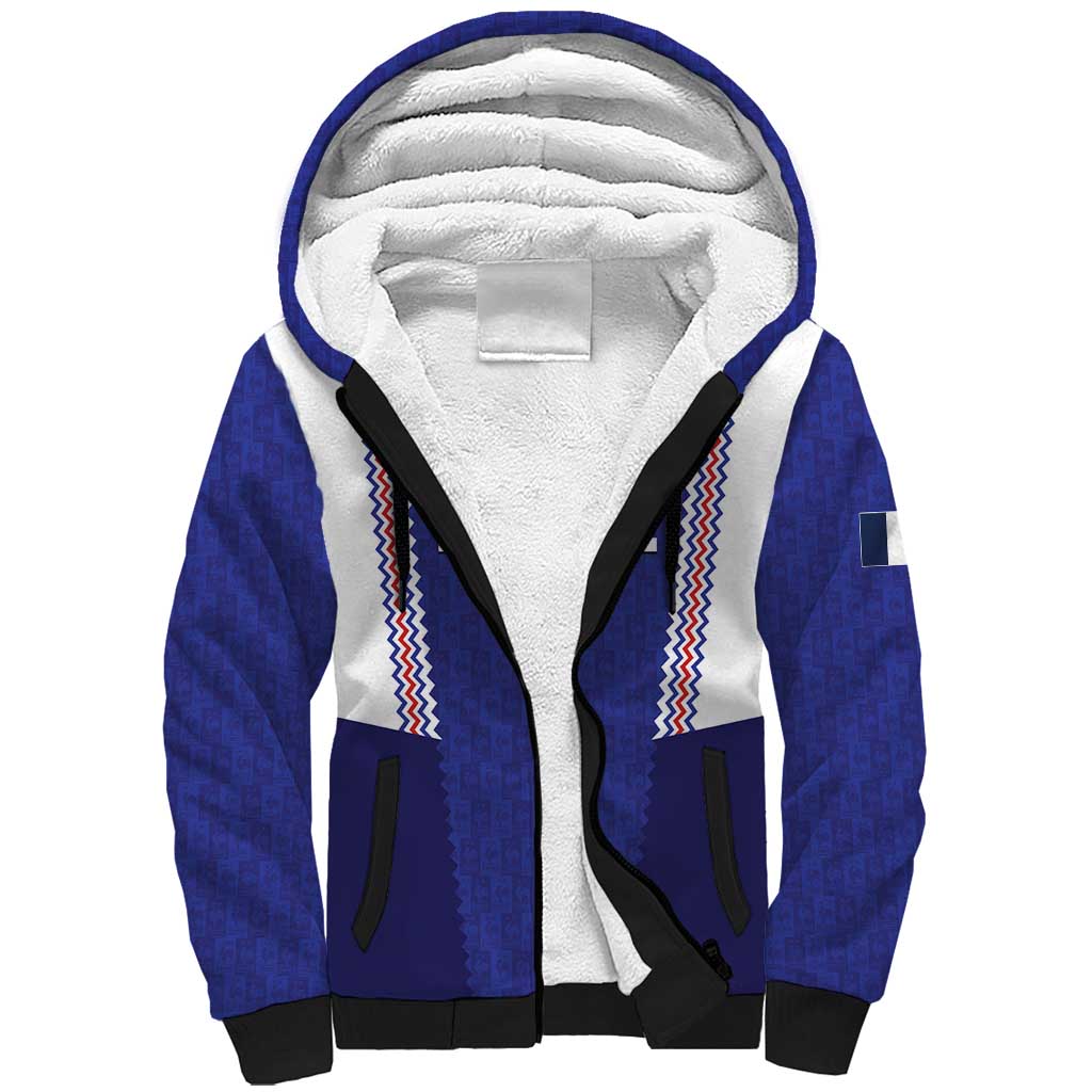 Custom World Football 2026 France Sherpa Hoodie Allez Les Bleus Go Champions