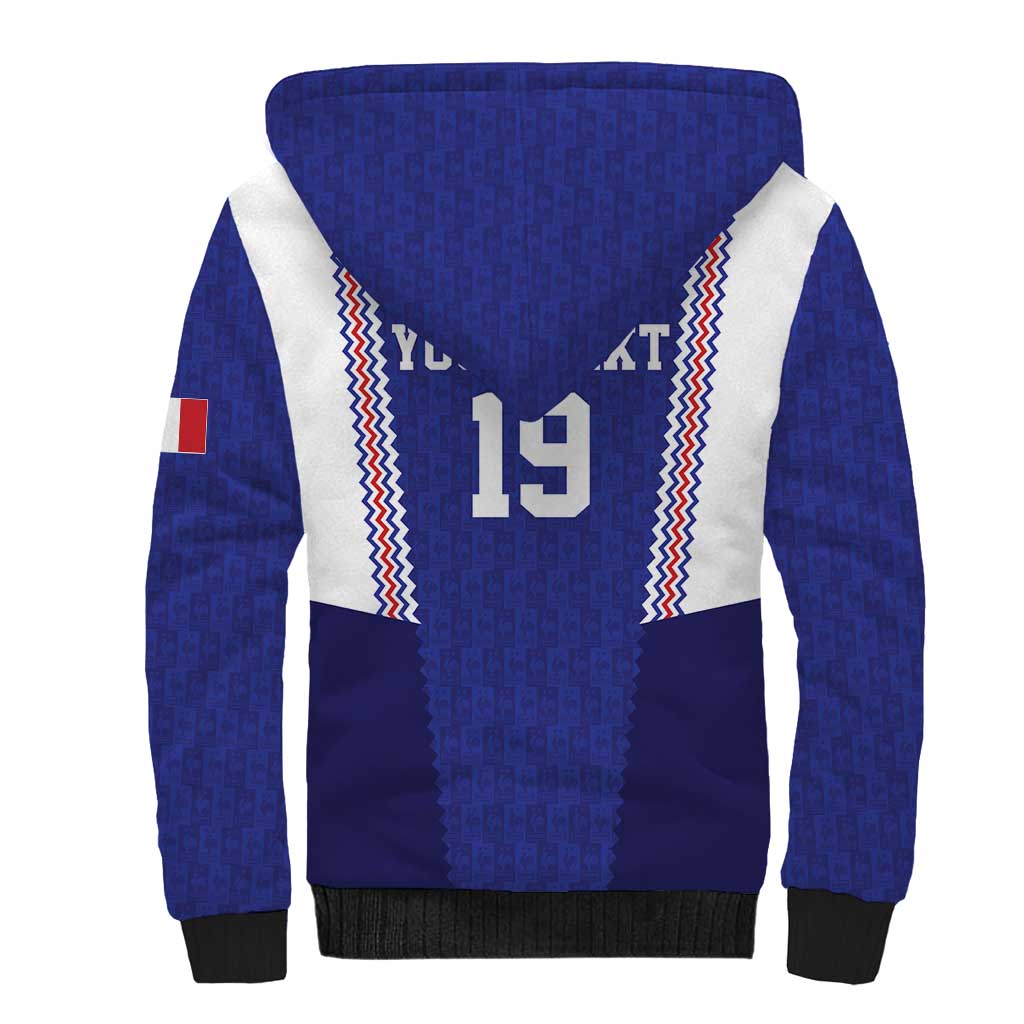 Custom World Football 2026 France Sherpa Hoodie Allez Les Bleus Go Champions