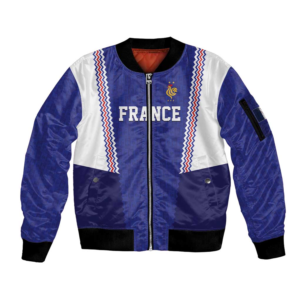 Custom World Football 2026 France Sleeve Zip Bomber Jacket Allez Les Bleus Go Champions