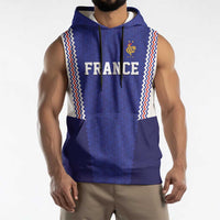 Custom World Football 2026 France Sleeveless Hoodie Allez Les Bleus Go Champions