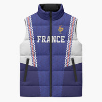 Custom World Football 2026 France Sleeveless Puffer Jacket Allez Les Bleus Go Champions