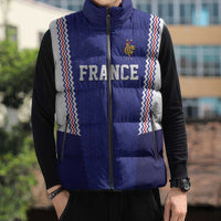 Custom World Football 2026 France Sleeveless Puffer Jacket Allez Les Bleus Go Champions