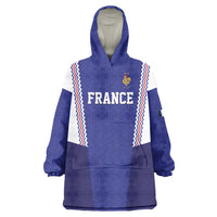 Custom World Football 2026 France Wearable Blanket Hoodie Allez Les Bleus Go Champions