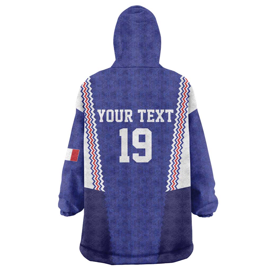 Custom World Football 2026 France Wearable Blanket Hoodie Allez Les Bleus Go Champions