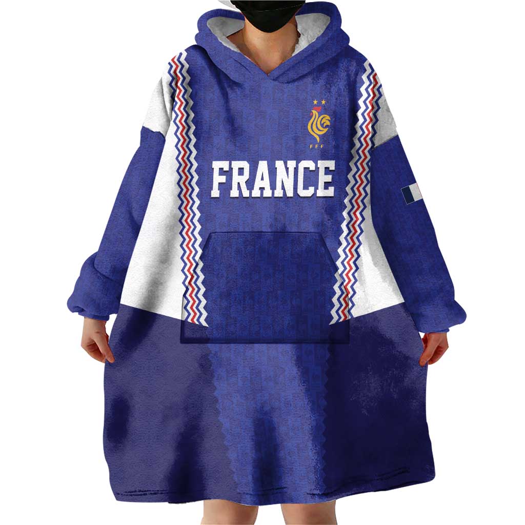 Custom World Football 2026 France Wearable Blanket Hoodie Allez Les Bleus Go Champions