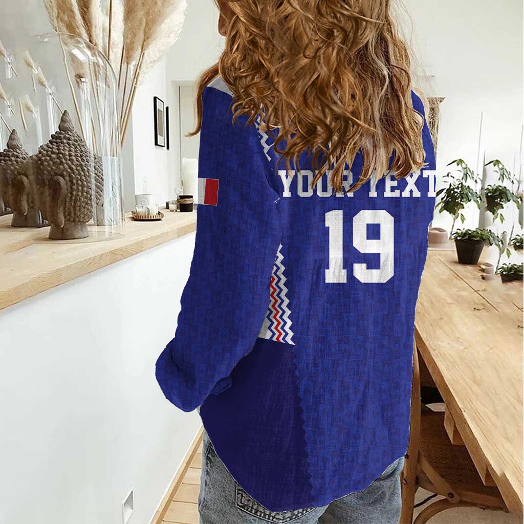 Custom World Football 2026 France Women Casual Shirt Allez Les Bleus Go Champions