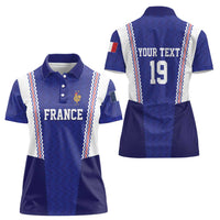 Custom World Football 2026 France Women Polo Shirt Allez Les Bleus Go Champions