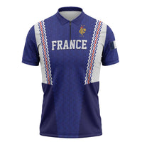 Custom World Football 2026 France Zipper Polo Shirt Allez Les Bleus Go Champions