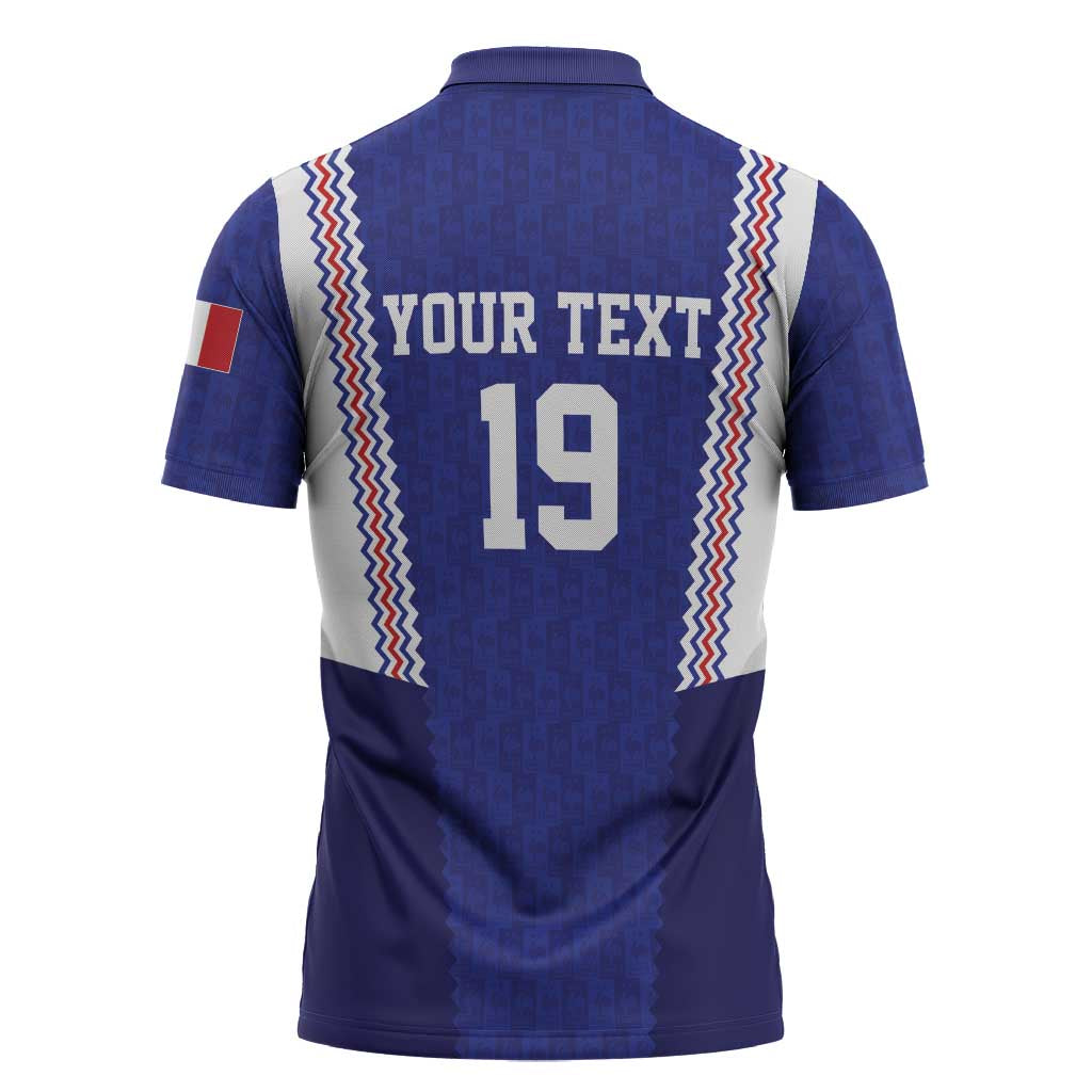 Custom World Football 2026 France Zipper Polo Shirt Allez Les Bleus Go Champions