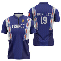 Custom World Football 2026 France Zipper Polo Shirt Allez Les Bleus Go Champions
