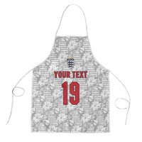 Custom World Football 2026 England Apron Three Lions Monogram White Glory