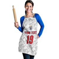 Custom World Football 2026 England Apron Three Lions Monogram White Glory