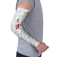 Custom World Football 2026 England Arm Sleeves Three Lions Monogram White Glory