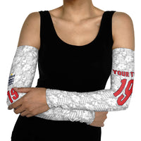 Custom World Football 2026 England Arm Sleeves Three Lions Monogram White Glory