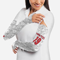 Custom World Football 2026 England Arm Sleeves Three Lions Monogram White Glory