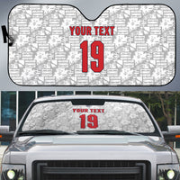 Custom World Football 2026 England Auto Sun Shade Three Lions Monogram White Glory