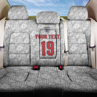 Custom World Football 2026 England Back Car Seat Cover Three Lions Monogram White Glory