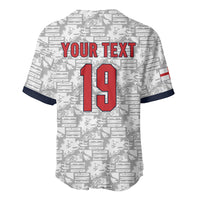 Custom World Football 2026 England Baseball Jersey Three Lions Monogram White Glory