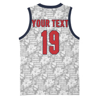 Custom World Football 2026 England Basketball Jersey Three Lions Monogram White Glory