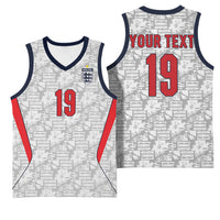 Custom World Football 2026 England Basketball Jersey Three Lions Monogram White Glory
