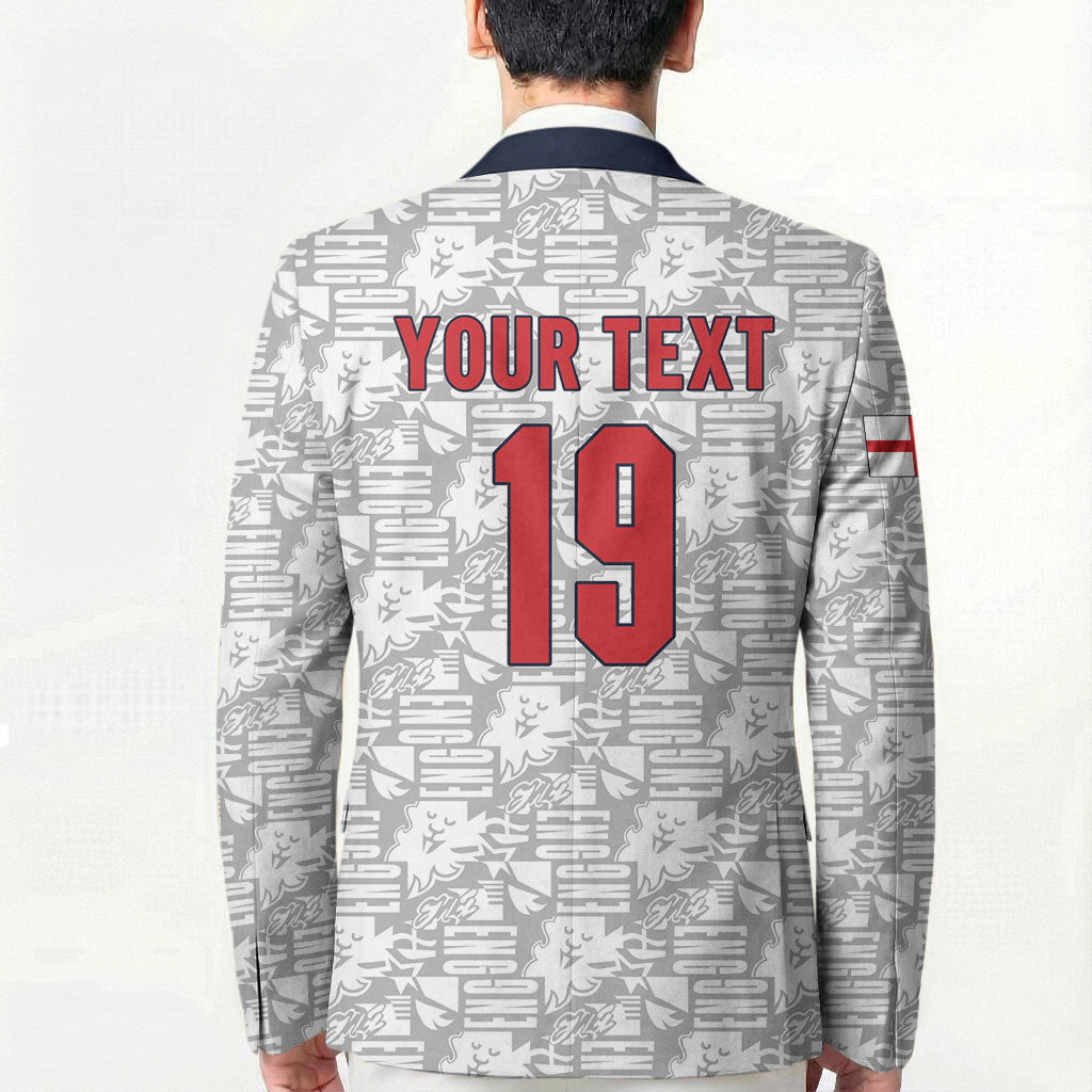 Custom World Football 2026 England Blazer Three Lions Monogram White Glory