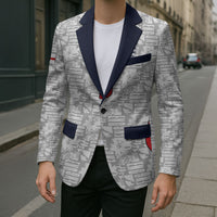 Custom World Football 2026 England Blazer Three Lions Monogram White Glory