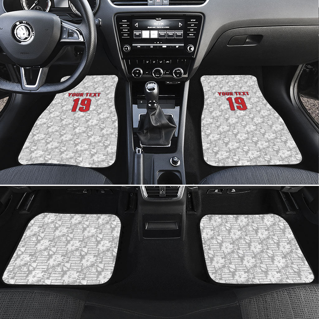 Custom World Football 2026 England Car Mats Three Lions Monogram White Glory