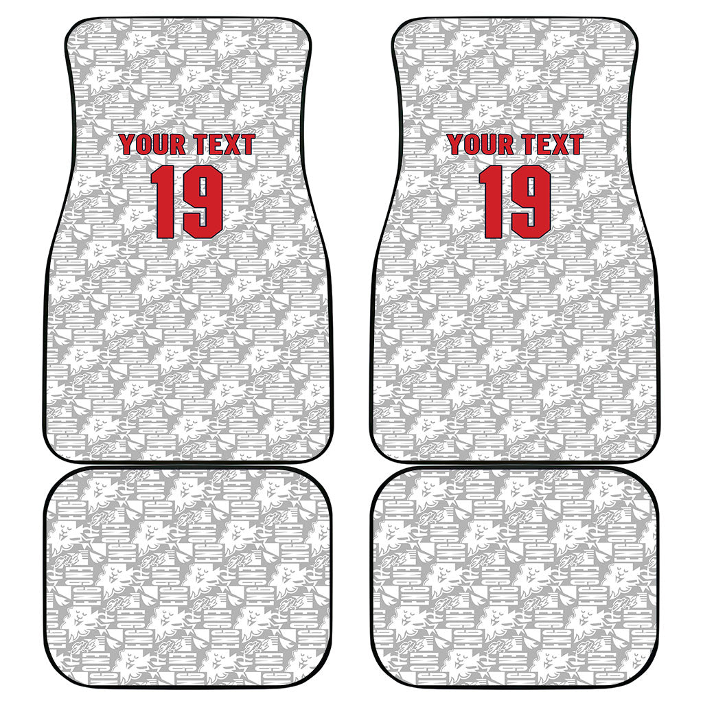 Custom World Football 2026 England Car Mats Three Lions Monogram White Glory