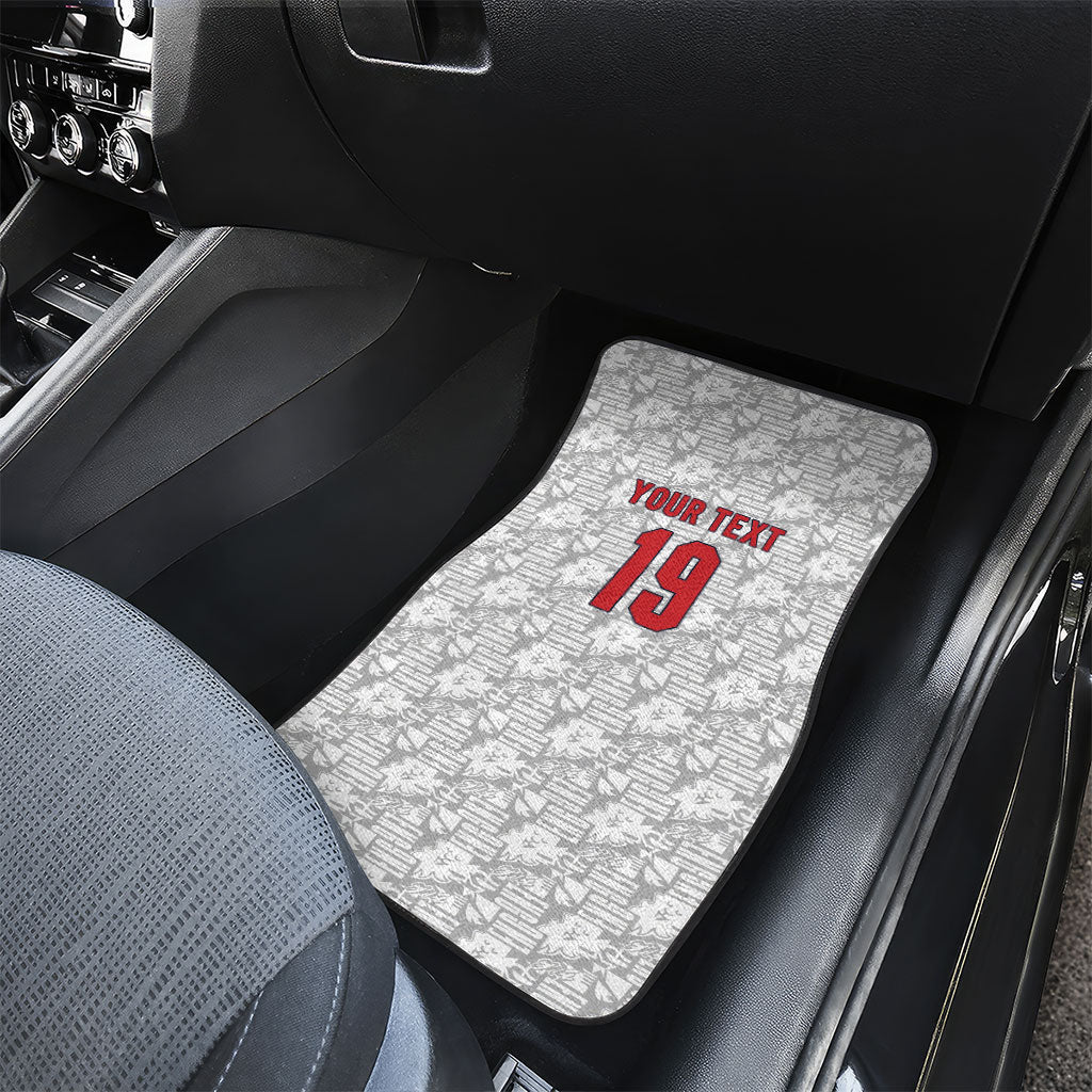 Custom World Football 2026 England Car Mats Three Lions Monogram White Glory