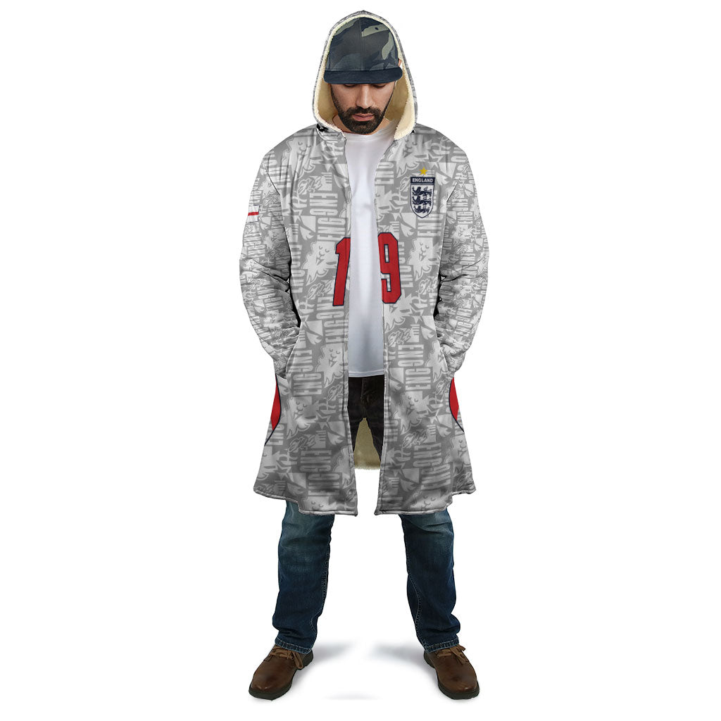 Custom World Football 2026 England Cloak Three Lions Monogram White Glory