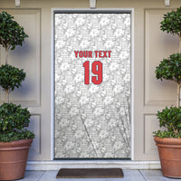 Custom World Football 2026 England Door Cover Three Lions Monogram White Glory