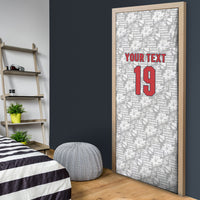 Custom World Football 2026 England Door Cover Three Lions Monogram White Glory
