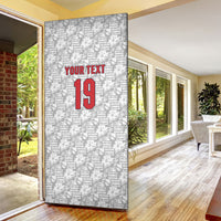 Custom World Football 2026 England Door Cover Three Lions Monogram White Glory