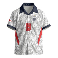 Custom World Football 2026 England Kid Hawaiian Shirt Three Lions Monogram White Glory