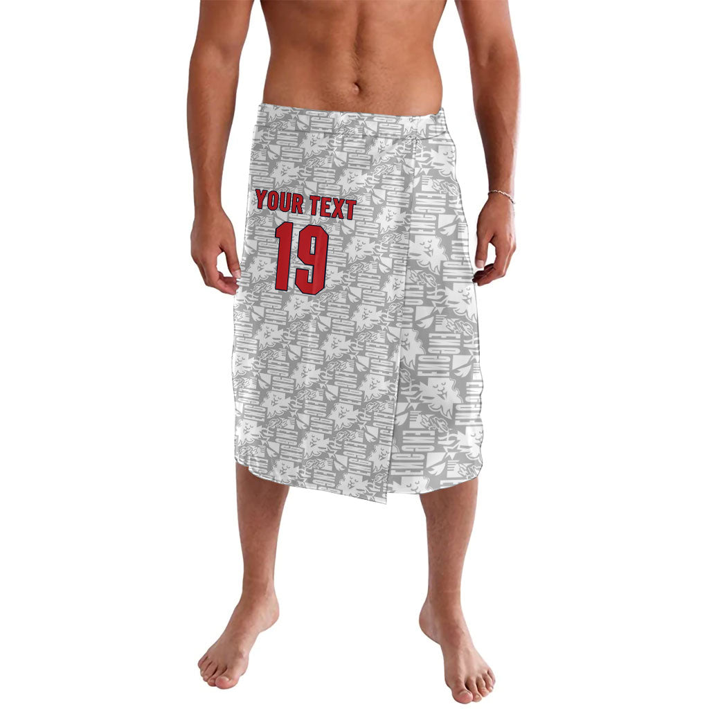 Custom World Football 2026 England Lavalava Three Lions Monogram White Glory