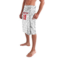 Custom World Football 2026 England Lavalava Three Lions Monogram White Glory