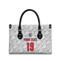 Custom World Football 2026 England Leather Bag Three Lions Monogram White Glory