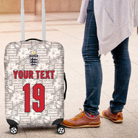 Custom World Football 2026 England Luggage Cover Three Lions Monogram White Glory