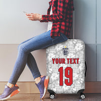 Custom World Football 2026 England Luggage Cover Three Lions Monogram White Glory
